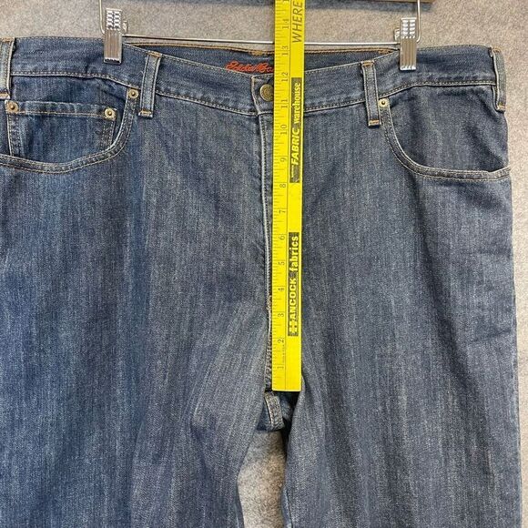 EDDIE BAUER Flannel Lined Jeans Men's Size 40X30 Blue Straight Leg Relaxed Fit - Picture 5 of 16